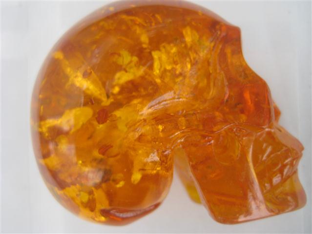 Amber Reconstituted Skull power of the sun 2995
